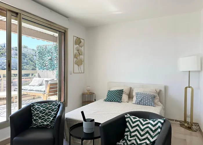 Lejlighed Nice, Grand Studio - Piscine - Terrasse Vue Mer